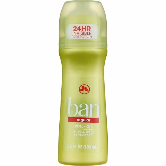 Ban Antiperspirant and Deodorant, Original Roll On, Regular, 3.5 oz