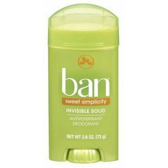 Ban Deodorant 2.6oz Invisible Solid Sweet Simplicity 2 Pack