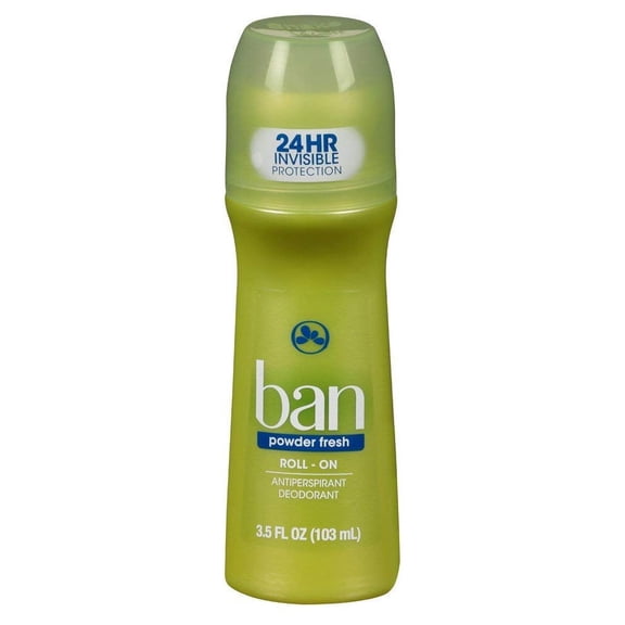 Ban Deodorant 3.5 Ounce Roll-On Powder Fresh (103ml) (6 Pack)