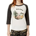 thumbnail image 1 of ban.do Womens Happy Graphic T-Shirt, Beige, Medium, 1 of 2