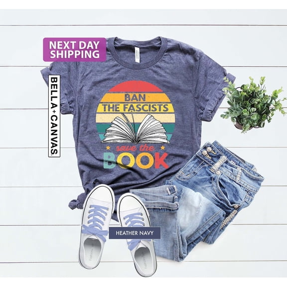 Ban The Fascists Save The Books Shirt, Book Nerd Shirt, Book Lovers Shirt, Librarian Shirt, Reading Teacher Shirt, Bookworm Shirt Tshirt All Size S-5XL