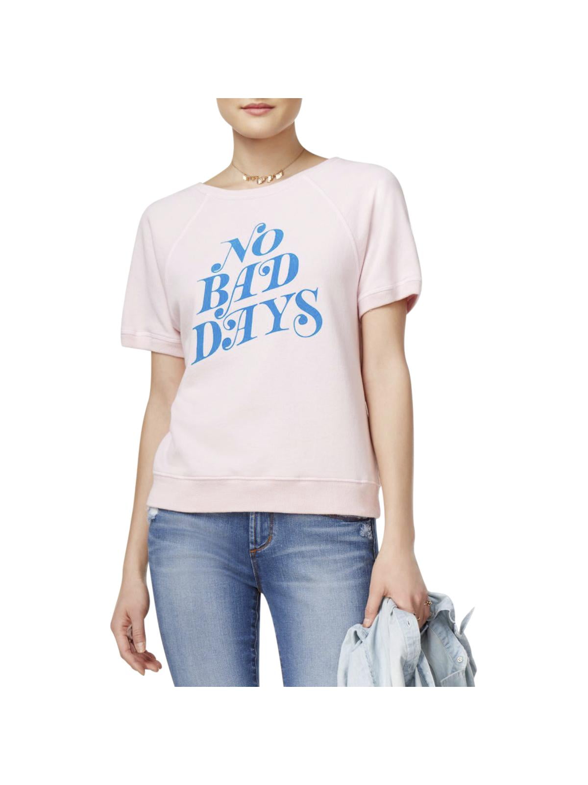 Ban.do Womens No Bad Days Slogan Crew Neck Sweatshirt Walmart