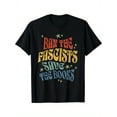 thumbnail image 1 of "Ban the Fascists, Save the Books Men's T-Shirt - Casual Short Sleeve Cotton Crew Neck Tee for Everyday Wear", 1 of 6
