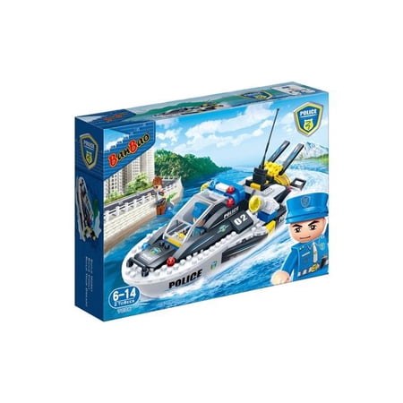 BanBao Police Speedboat 225-Piece Building Set