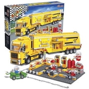 BanBao Racer Maintenance Truck 660-Piece Building Set, Yellow