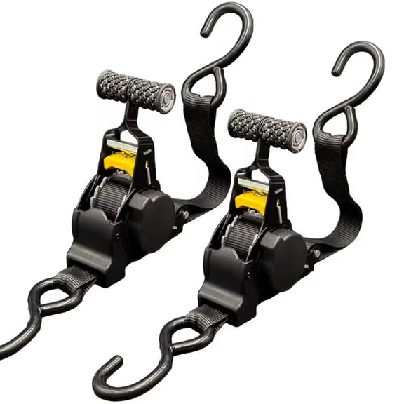 BanBers 2 piece Heavy Cargo Rope - Heavy Automatic Retractable Freight Tie-Down Strap, freely extendable, automatically tensioning device, suitable for truck trailers, motorcycles, moving, traveling