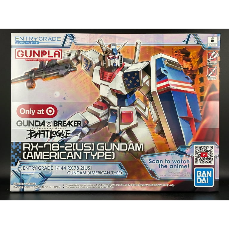 BanDai Gundam Gunpla Model Kit - RX-78-2 (U.S.) Gundam (American Type)