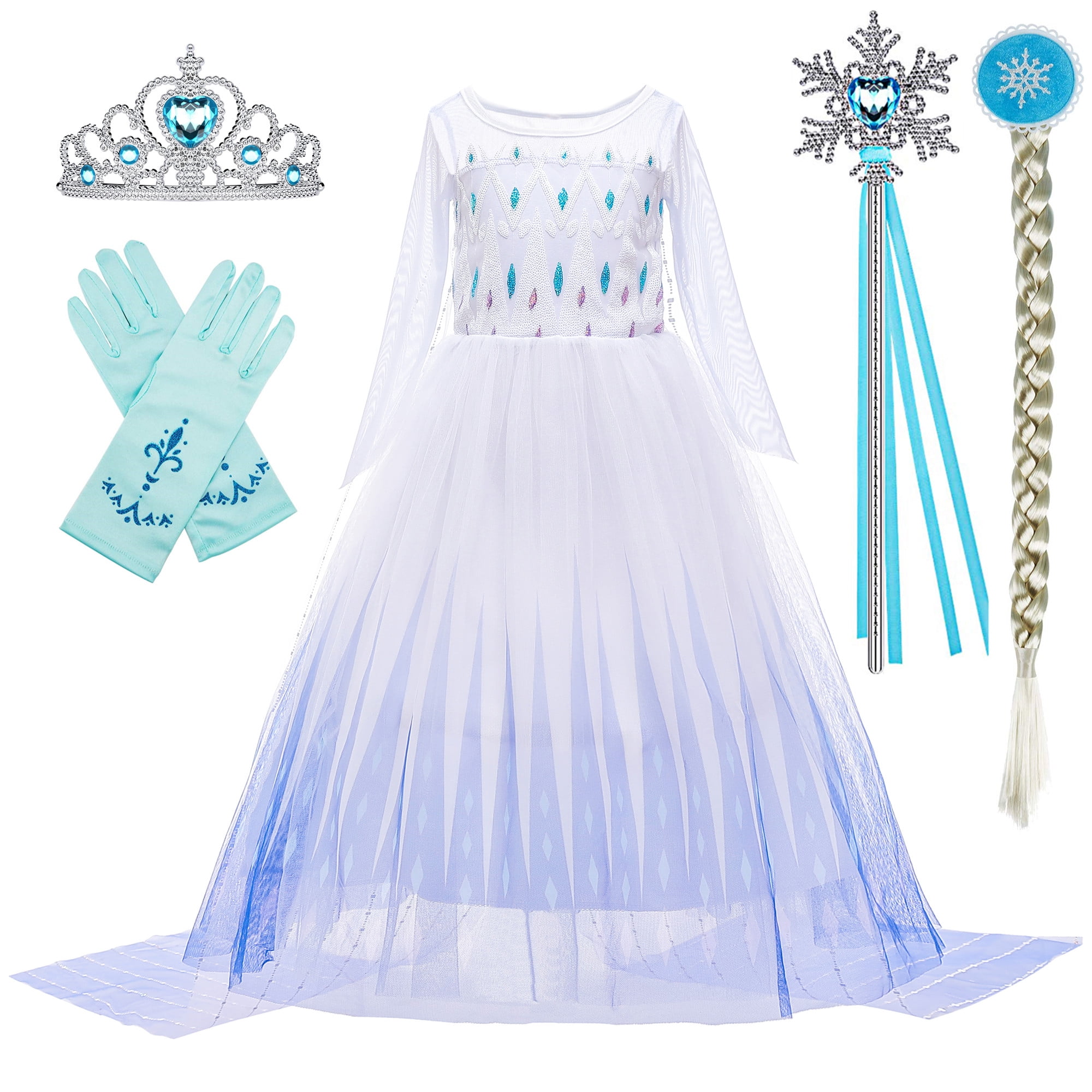 Frozen Princess Elsa Dress Elsa Crown Elsa Wand and Elsa 