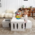 thumbnail image 1 of BanaSuper Toddler Table and Chair Set Plastic Activity Table for Toddlers -Grey, 1 of 13