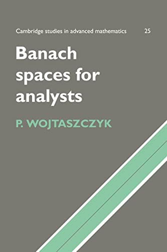 Matheatics Analyst Pre-Owned Banach Spaces for Analysts (Paperback) by P. Wojtaszczyk ...