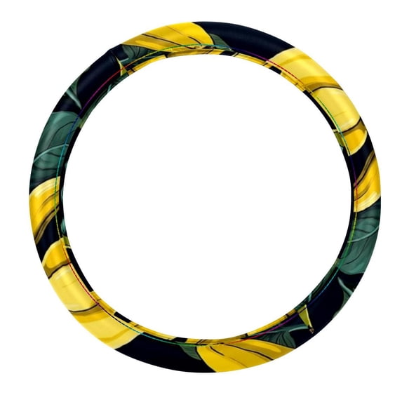 Banana 14.5 Inch Printing PVC Leather Car Wheel Covers Steering Wheel Covers Auto Accessories