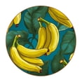 thumbnail image 1 of Banana 6PCS Microfiber Leather Round Coasters Set, 11x11 cm/4.3x4.3 in - Drink Coasters for Table, Stylish and Absorbent Cork Backing, Easy to Clean and Durable Mats for Home, 1 of 6