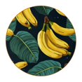 thumbnail image 1 of Banana 6pcs Round Microfiber Leather Coasters, 11x11 cm/4.3x4.3 in - Premium Table Drink Coasters Set for Home and Office, 1 of 6