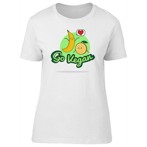 Banana And Orange With Text T-Shirt Women -Image by Shutterstock, Female Large