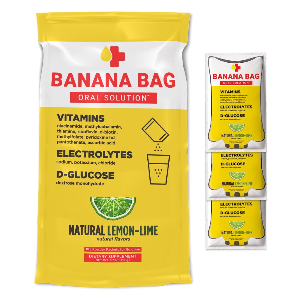 Banana Bag Multivitamin and Electrolyte Oral Solution Sachet 15 Pack