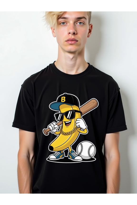 Banana Baseball Dab T-Shirt Men t shirts black graphic tees 2026 summer and spring season Perfect for exercise Trendy Unisex Shirt Graphic tshirts