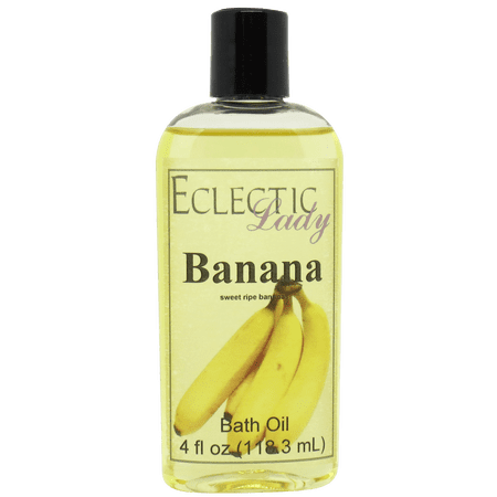 Banana Bath Oil - Scented Body Oil - Relaxing & Moisturizing Bathing Oil - Fragrance Body Oil For Dry & Rough Sensitive Skin - 8 oz