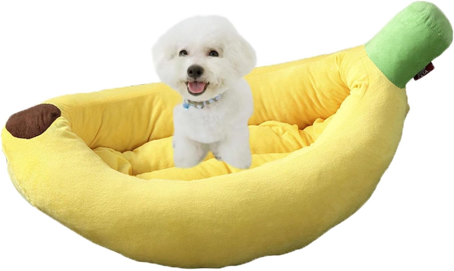 Banana Bed for Dogs, Banana Dog Bed, Pet Nest Cute Soft Washable Bananas Pet Beds with Removable Cushion