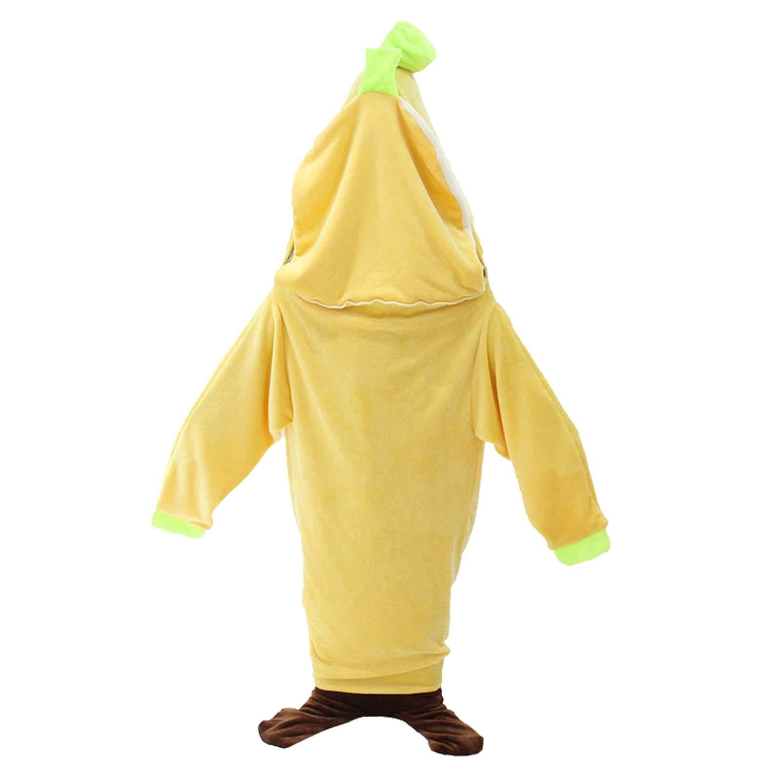 Banana Blanket Wearable Hooded Lightweight Cozy for Adult Fruit Sleeping