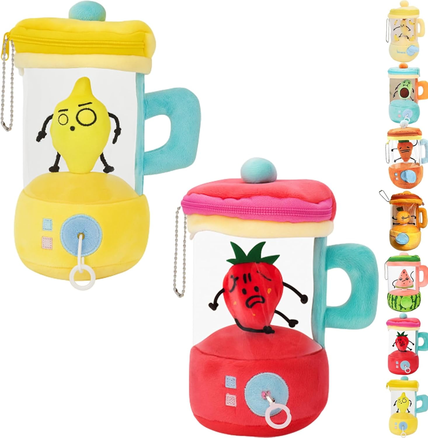 Banana Blender Plush, Fan Cute Spinning Fruit Mixer Plush with Keychain ...