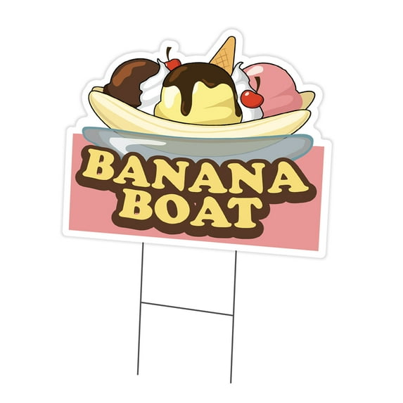 SignMission C-DC-1216-Banana Boat19 12 x 16 in. Yard Sign & Stake - Banana Boat