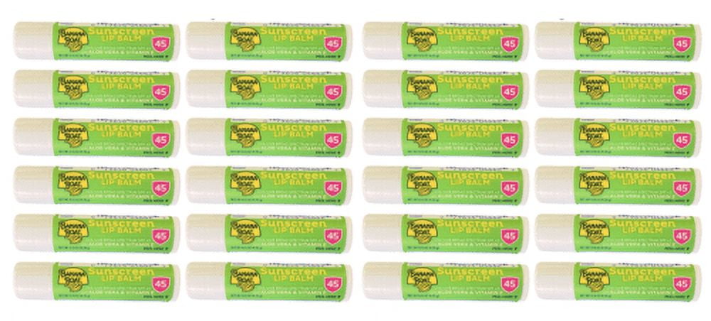 Banana Boat (24-Pack) Aloe Vera & Vitamin E Sunscreen Lip Balm Spf 45 .15oz Each