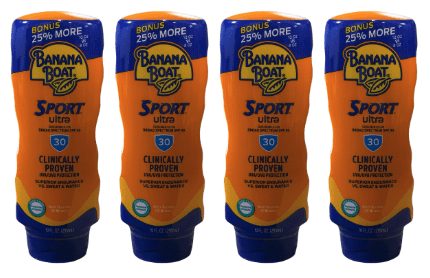 Banana Boat 4-Pack Sport Ultra SPF 30 Broad Spectrum Sunscreen Lotion 01/26 Exp