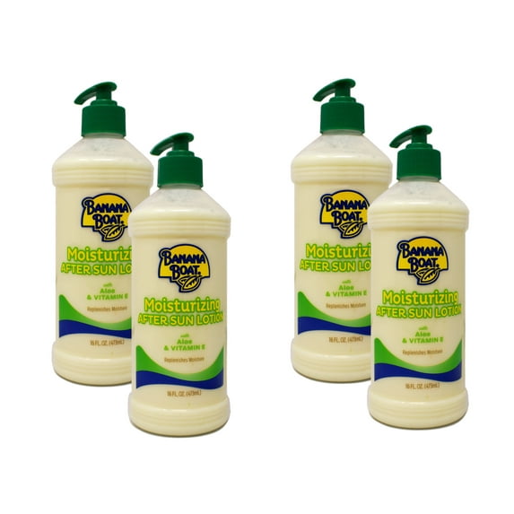 Banana Boat Aloe After Sun Lotion - 16 Oz, Pack Of 4 Package May Vary