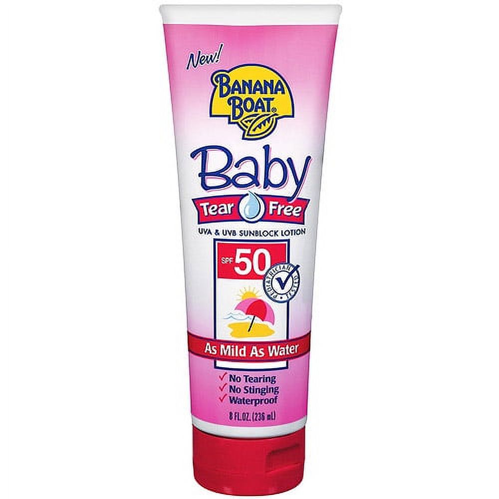 Banana Boat Baby Tear-Free Sting-Free Sunscreen Broad Spectrum Lotion SPF 50, 8 Oz - image 1 of 5