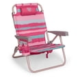 thumbnail image 1 of Banana Boat Backpack Beach Chair - Lightweight Aluminum Folding Chair for Adults 5-Position with Lay Flat Adjustable Recline, Headrest Pillow, Insulated Back Pocket & Cup Holder, 1 of 6