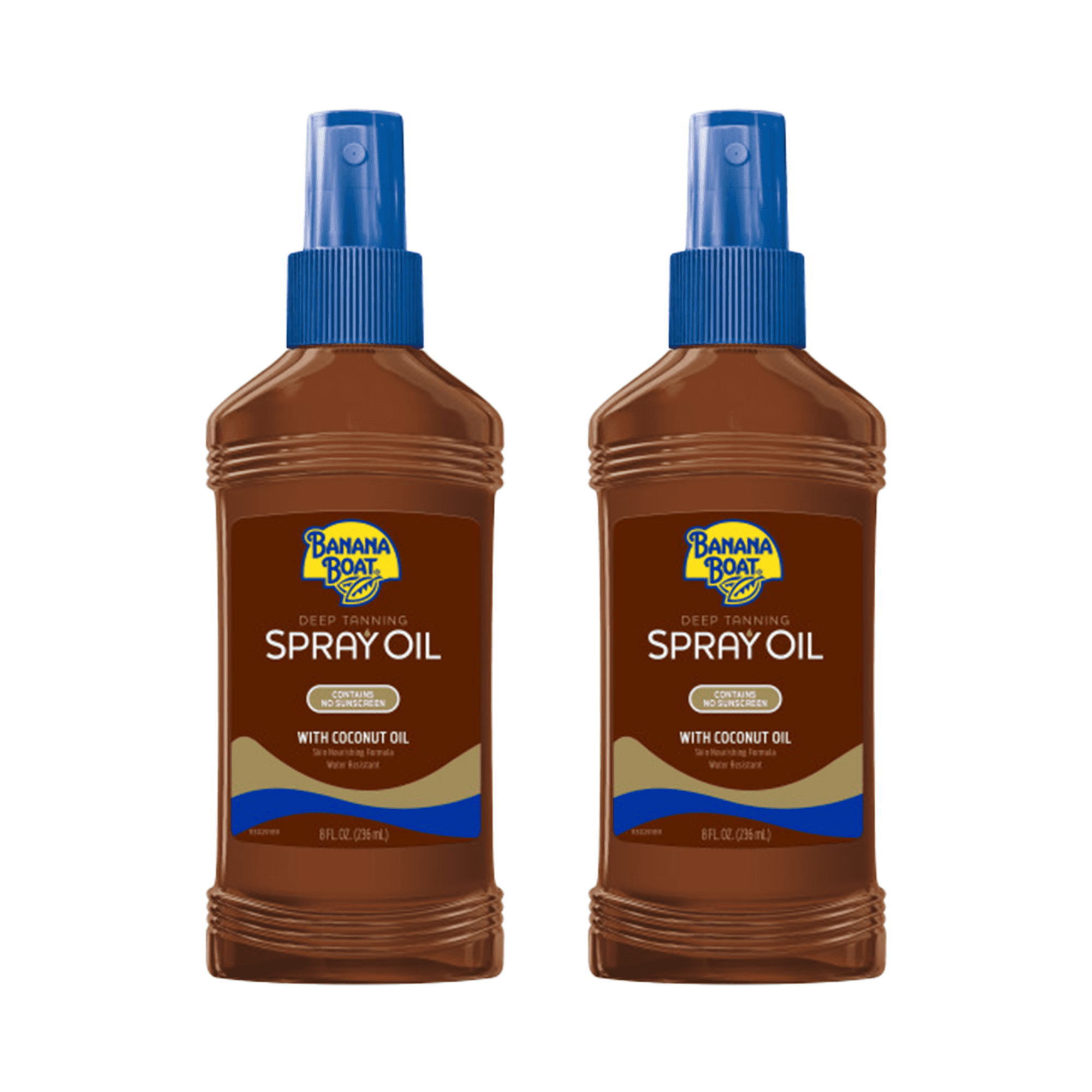 Banana Boat Deep Tanning Oil Pump Spray - 8 Ounces (Pack of 2)