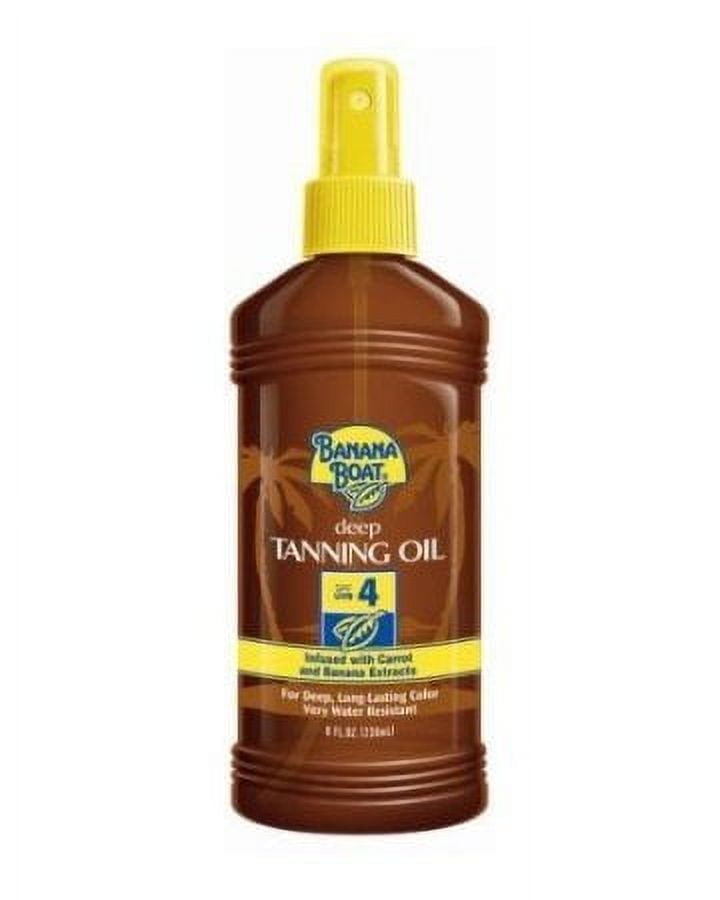 Banana Boat Deep Tanning Oil Pump Spray Sunscreen SPF 4 8 Ounces
