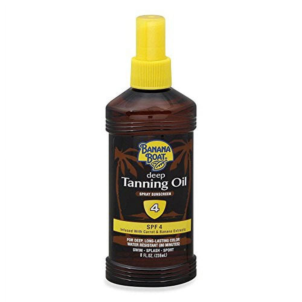 Banana Boat Deep Tanning Oil Spray Sunscreen SPF 4, 8 OZ