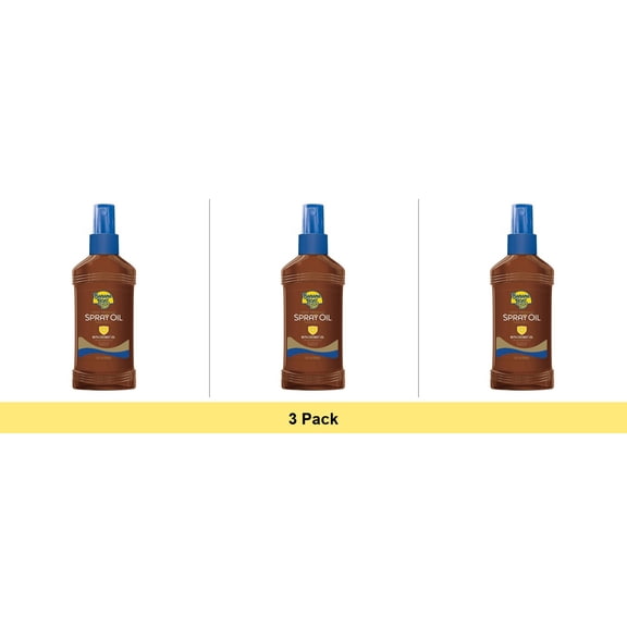 Banana Boat Deep Tanning Oil Spray with Coconut Oil, SPF 4, 8 fl oz - 3 Pack