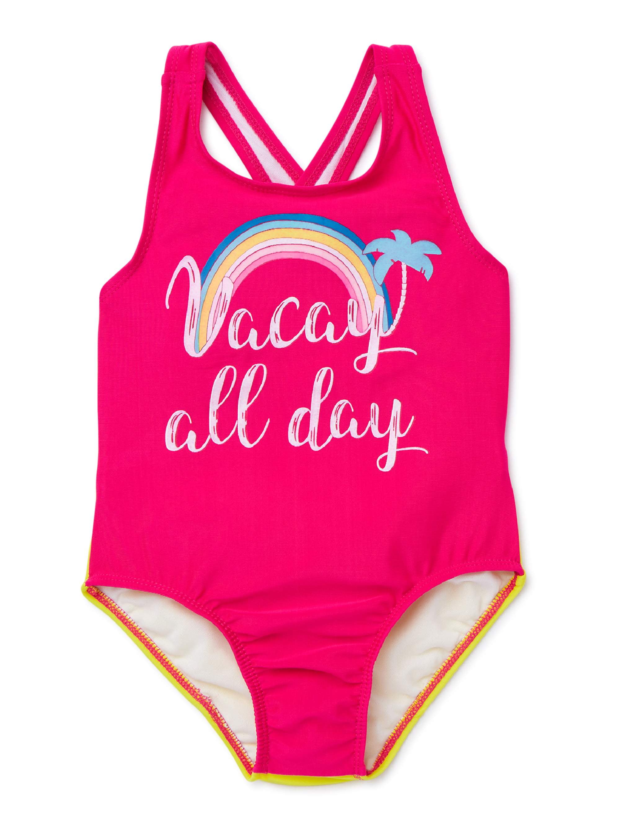 Banana Boat Girls Graphic Crossback OnePiece Swimsuit with UPF 50