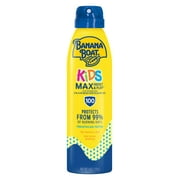 Banana Boat Kids Max Protect & Play 100 SPF Sunscreen Spray, 6oz, Pediatrician Tested Sun Block