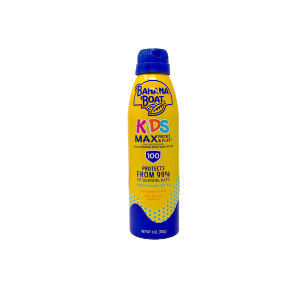 Banana Boat Kids Max Protect & Play Clear Sunscreen Spray SPF 100 6.0 oz
