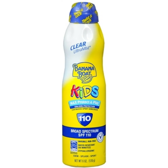 Banana Boat Kids Max Protect & Play Continuous Spray Sunscreen SPF 100 6 oz (Pack of 3)