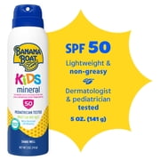 Banana Boat Kids Mineral Sunscreen Spray SPF 50, 100% Mineral Sunscreen Spray for Kids, 5 oz
