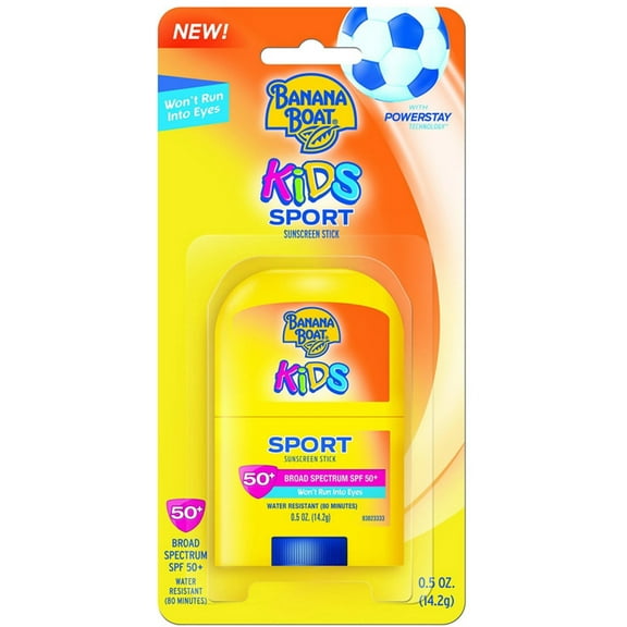 Banana Boat Kids Sport Broad Spectrum Sunscreen Stick with SPF 50 0.50 oz (Pack of 2)
