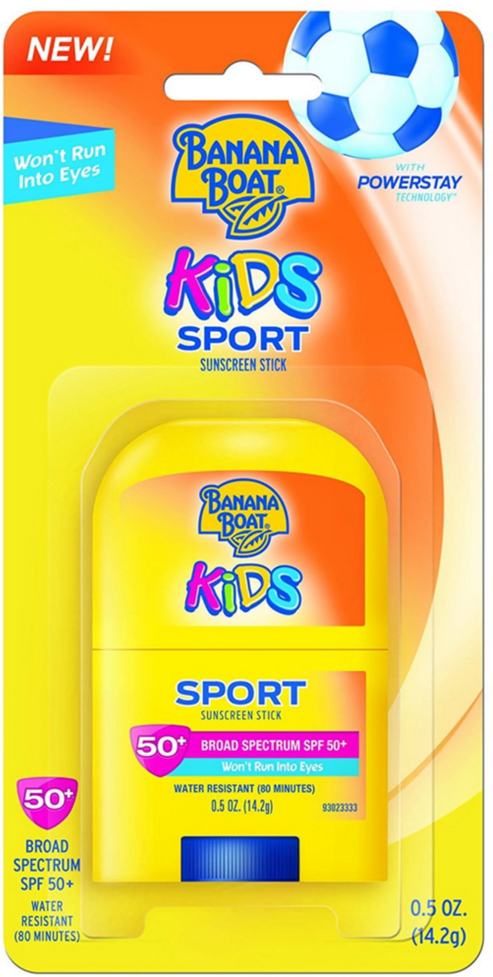 Banana Boat Kids Sport Broad Spectrum Sunscreen Stick with SPF 50 0.50 oz (Pack of 4)