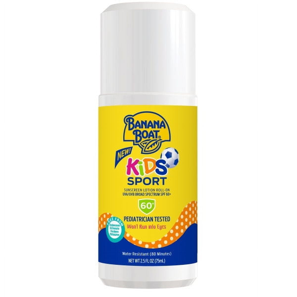 Banana Boat Kids Sport Sunscreen Roll On Lotion SPF 60, Travel Size Sunscreen, 2.5oz
