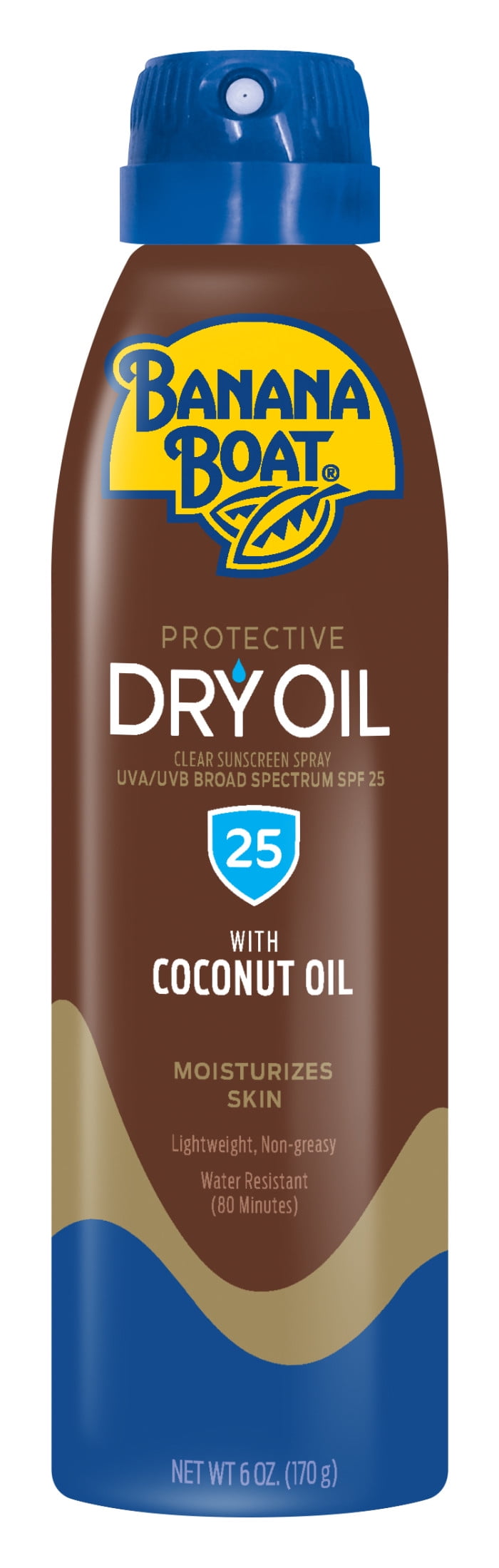 Banana Boat Protective Dry Oil Clear Spray Sunscreen SPF 25, 6oz