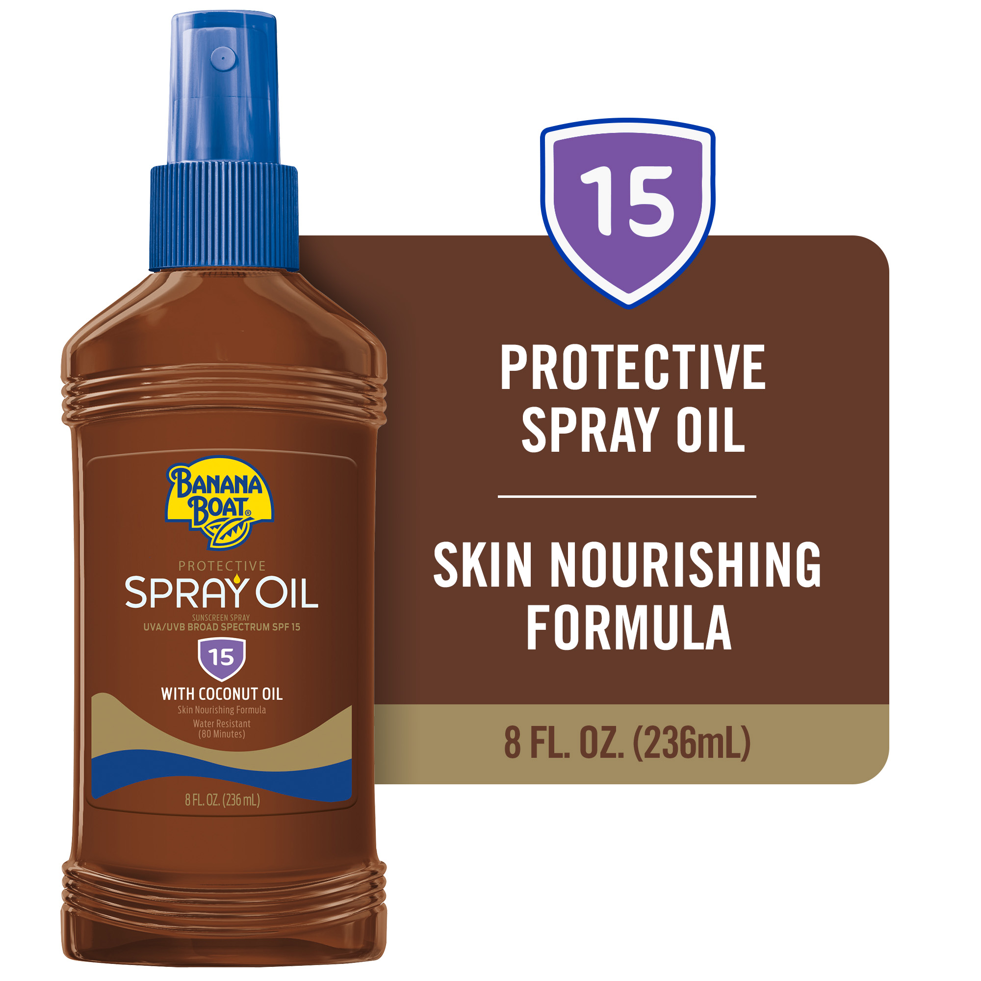 Banana Boat Tanning Oil Spray, SPF 15, 8 fl oz