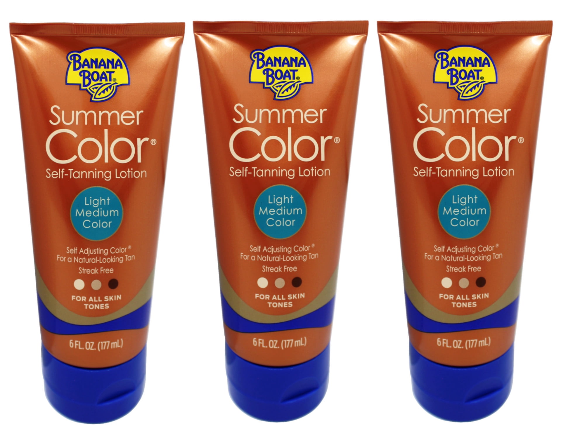 Banana Boat Self-Tanning Lotion, Light/Medium Summer Color For All Skin Tones - 6 Ounce (Pack Of 3) - Pack Of 1