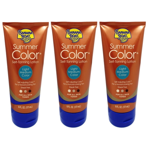 Banana Boat Self-Tanning Lotion, Light/Medium Summer Color For All Skin Tones - 6 Ounce (Pack Of 3) - Pack Of 1
