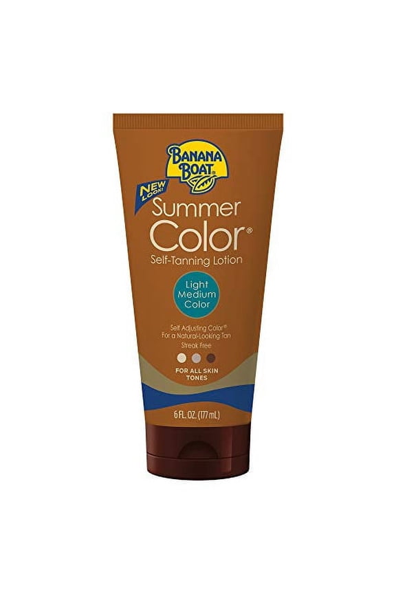 Self Tanning Lotion, Light/Medium Summer Color for All Skin Tones, Reef Friendly, 6 Ounce