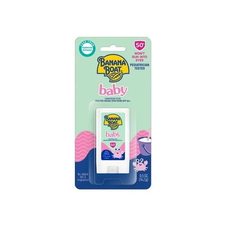 Banana Boat Simply Protect Baby Sunscreen Stick SPF 50+, 0.5 oz