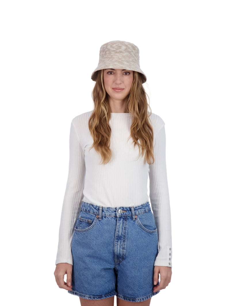 Banana Boat Slub Yarn Bucket Hat with Rope Trim, Ivory  display picture 1