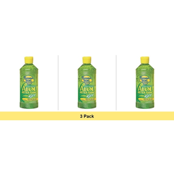 Banana Boat Soothing Aloe After Sun Gel, 16 oz - 3 Pack Bundle